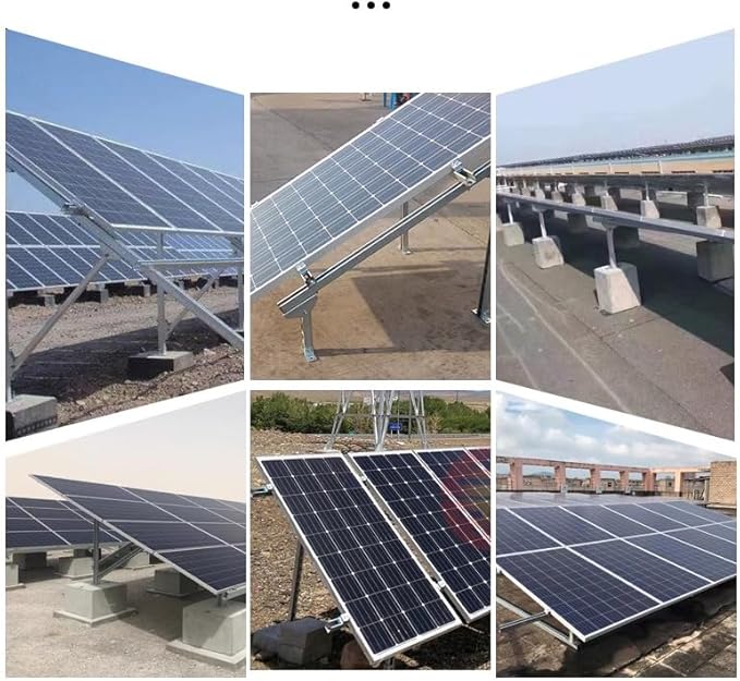 Solar Panel Mounting Z Brackets - Adjustable Aluminum Clamps 30-45Mm, 20 Mid and 8 End Clamps for Panels