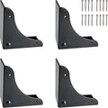 4PCS Metal Corner Protector, Box Corners Decorative Furniture Corner Protectors,for Cabinet Furniture Table Jewelry Box Case (Black)