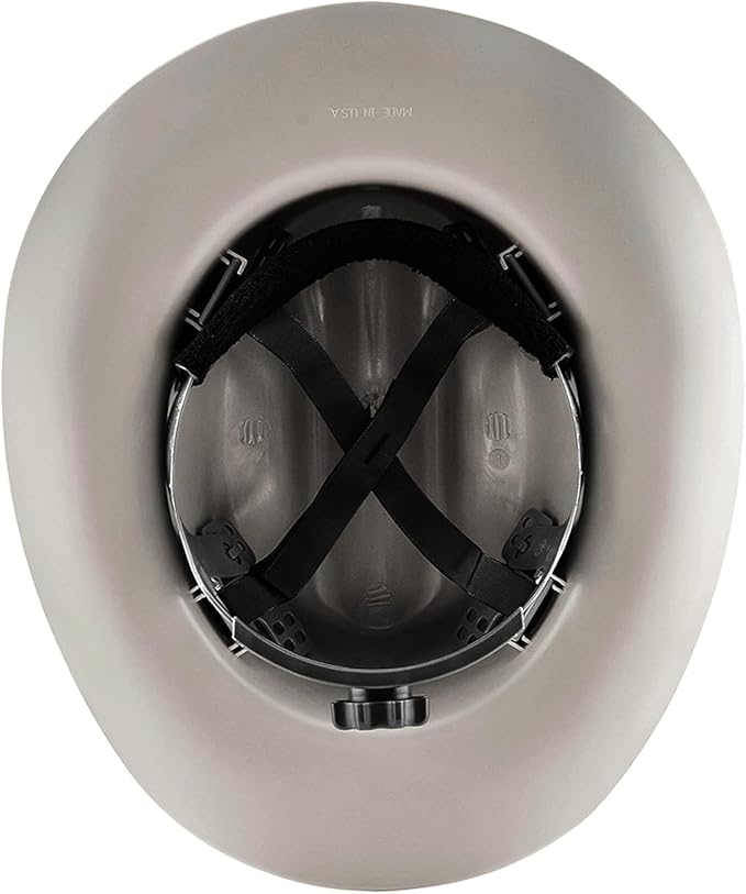 Jackson Safety Cowboy Hard Hat - Non-Vented, Full Brim, 4-Point Ratchet Suspension Safety Helmet for Men & Women - ANSI Z89.1 Class E & OSHA Compliant - Made in USA