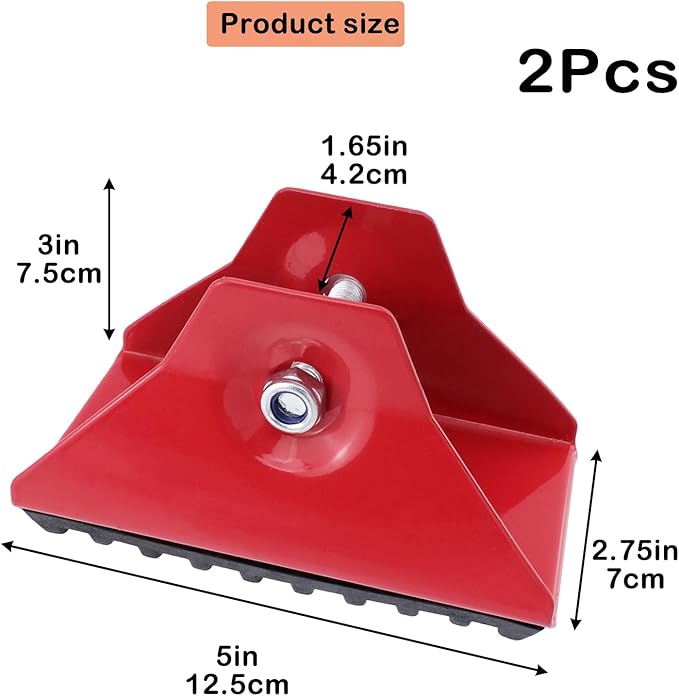 Geesatis Extension Ladder Feet Foot Pads Cover Shoe kit with Rubber Padded Shoes,Used for Replacement on Aluminum Ladders,2 Pack