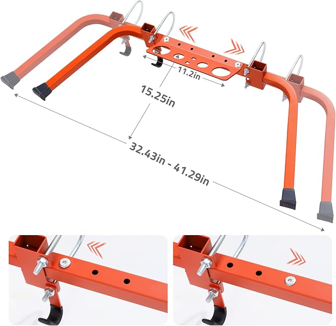 Ladder Stabilizer with Tool Tray & Hook - Heavy Duty Roof Gutter Guard, Universal Ladder Stabilizer for Gutters/Windows, Safe Stabilizer for All Ladder Types