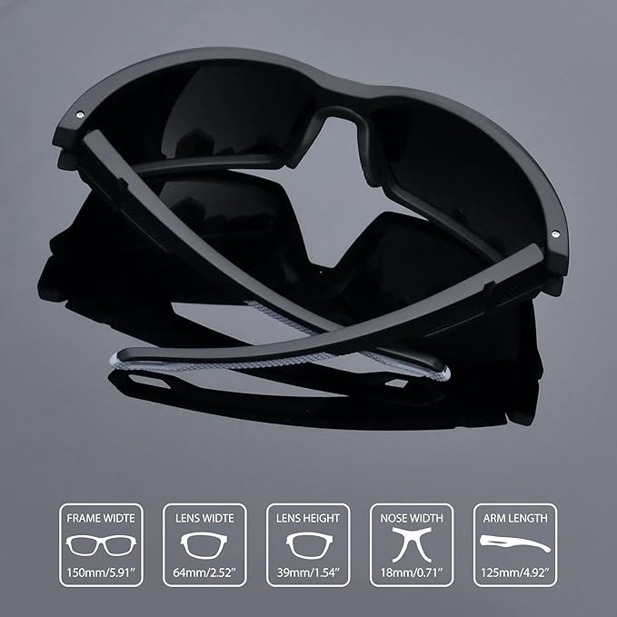 Joopin Sports Sunglasses Polarized UV400 Protection Wrap Around Sun Glasses Shades for Men Women