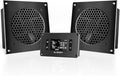 AC Infinity AIRPLATE T8, Quiet Cooling Dual-Fan System 6" with Thermostat Control, for Home Theater AV Cabinets