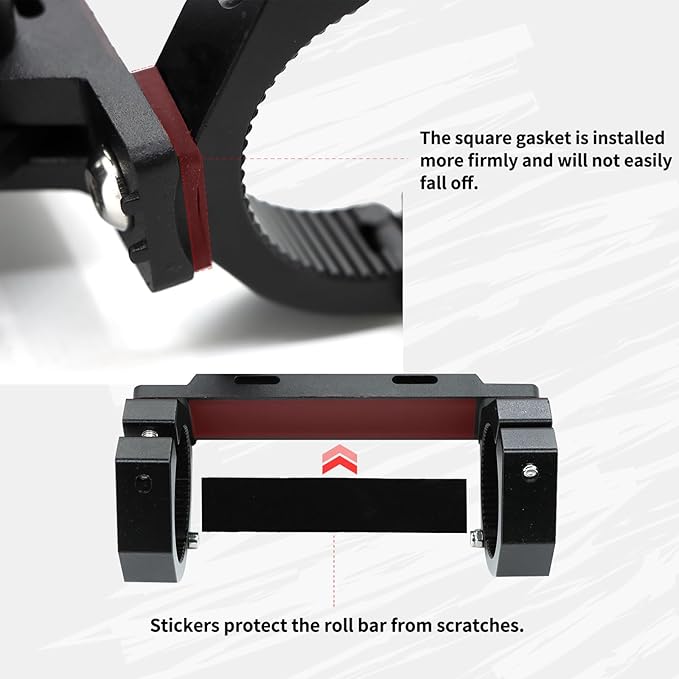 CNC Aluminum UTV Fire Extinguisher Mount Kit, Adjustable Roll Bar Fire Extinguisher Bracket Quick Release Compatible with UTV Polaris RZR SXS Ranger ATV Fit on 1.5"/1.65"/1.75"/1.85"/2"