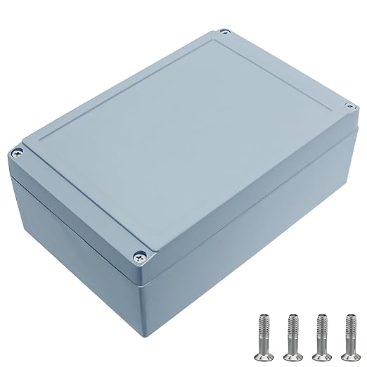 Waterproof IP66 Aluminum Alloy Metal Junction Box Outdoor Waterproof Electrical Enclosure Gray 7.9"x5.1"x2.9"