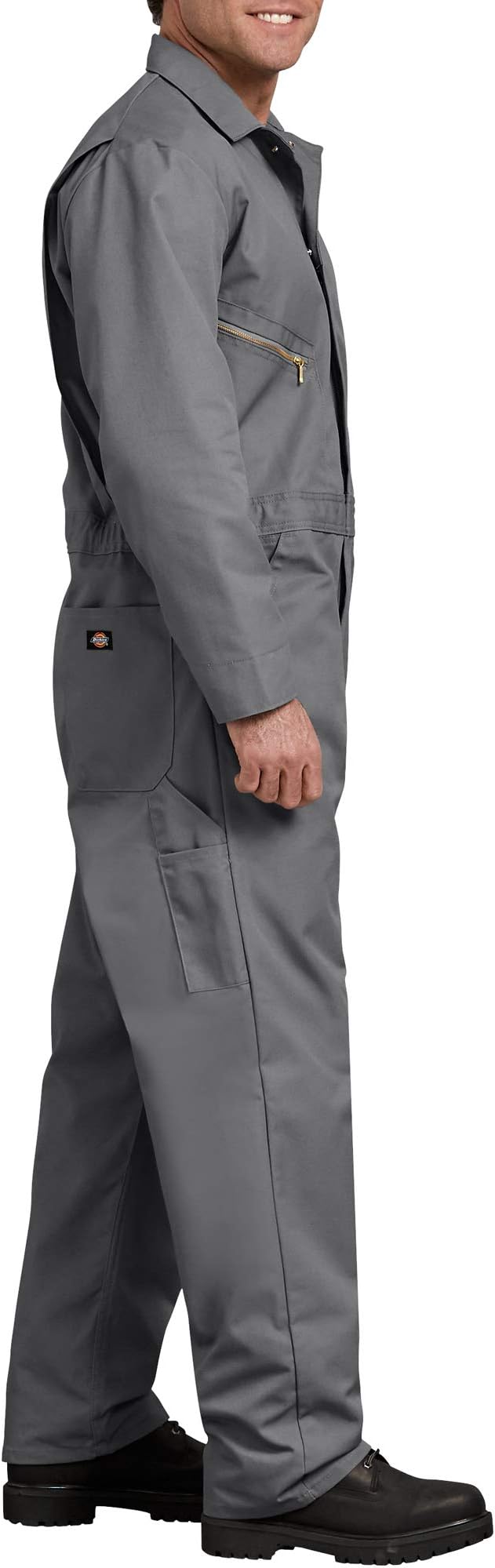 Dickies Men’s Deluxe Long Sleeve Coveralls – 7.5 oz Twill Mechanic Jumpsuit with Zipper Front Industrial Uniform Fit
