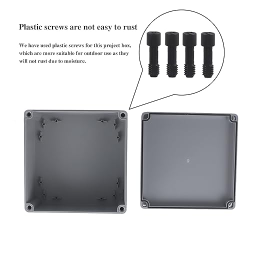 Junction Boxes-8" x 8" x 4" IP65 ABS Plastic Dustproof Waterproof Electrical Box Project Junction Conduit Box for Electrical Outdoor Enclosure