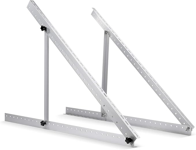 BougeRV 41in Adjustable Solar Panel Tilt Mount Brackets with Foldable Tilt Legs, Solar Panel Mounting Support up to 180 200 300 Watt Solar Energy Panel for Roof, RV, Boat, and Off-Grid