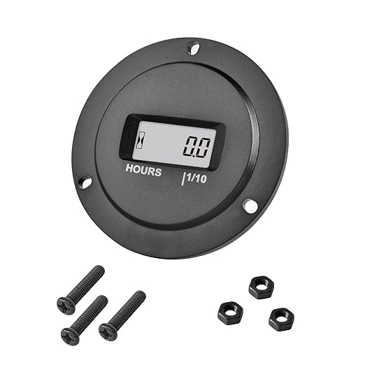 Runleader Digital LCD Hour Meter, AC/DC 5V to 277V,Maintenance Total Running Hours,Data Storage,Waterproof Design for Lawn Mower Generator Motorcycle Golf Cart Forklift Scrubber Machine.
