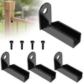 4 Pcs Fence Mounting Bracket for 1" x 1" Square Rails, Carbon Steel Fence Mounting Bracket, Fence Panel Internal Connector - Black