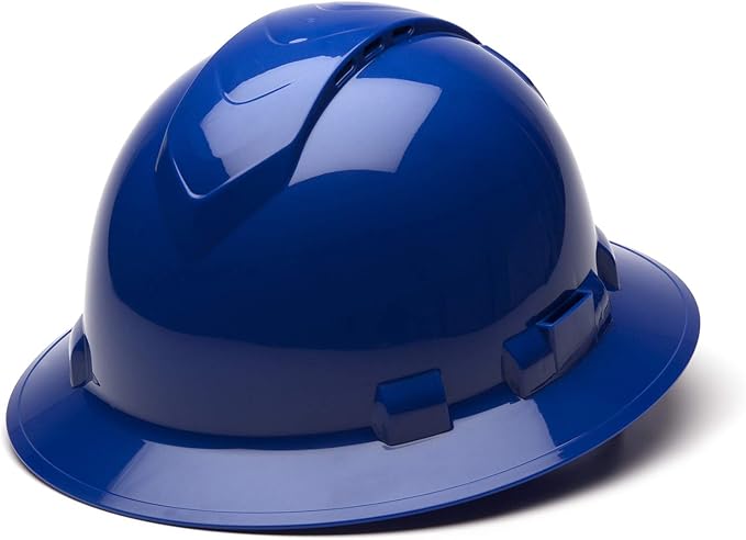 Pyramex Ridgeline Full Brim Vented Hard Hat 4 Point Ratchet Suspension