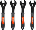 4PCS Bicycle Cone Wrench Set Tool, Bike Wheel Hub Axle Nut Install Remover Cycling Spanner (13-14-15-16mm)