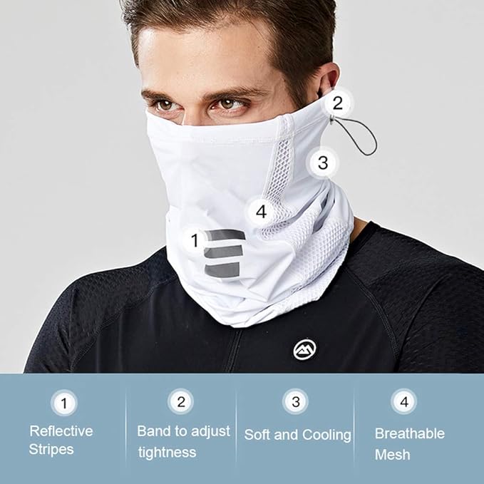 UV Protection Neck Gaiter, Adjustable Cooling Neck Gaiter for Men and Women