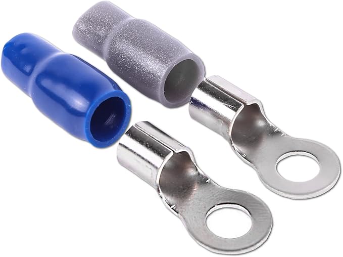 Skar Audio 4 Gauge (5/16") Nickel Plated Premium Ring Terminals (10-Pack)