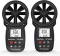 [2 PCS] HoldPeak 866B Handheld Anemometer, Digital Wind Speed Gauge Meter, Air Flow Velocity Temperature CFM Measuring Device for HVAC Outdoor Sailing Shooting Golf