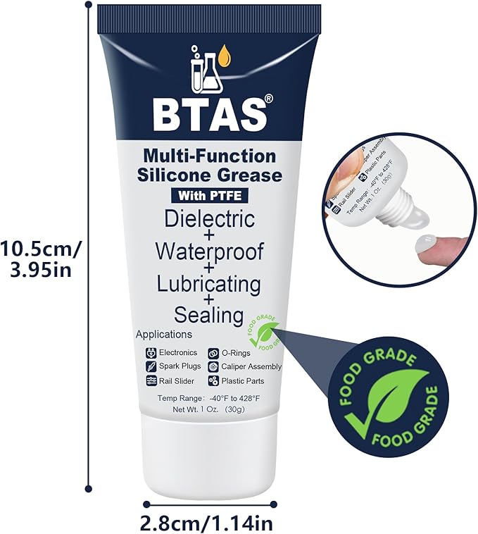 Dielectric Grease for Electrical Connectors Automotive Spark Plug Boot Battery Terminal Marine Dialectical Electronics Wiring Die Electric Contact Silicone Dialectric Grease 1 oz 1 Pcs