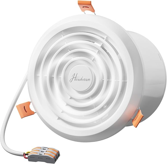 4inch Exhaust Fan, 110 CFM Wall Mounted Vent Fan, 1.0 Sone Quiet, Windows Exhaust Fan, Ventilation Fan for Bathroom, Basement, Mobile Home