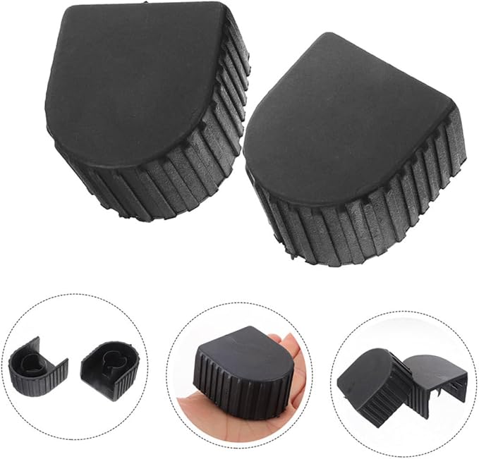 Garneck 4pcs Ladder Foot Covers Non-Slip Protective Pads for Telescopic Ladders Easy Installation Aluminum Caps for Enhanced Stability and Durability for Safe Climbing