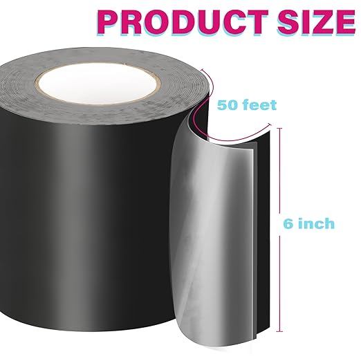 GEYYANG Deck Joist Tape - 6 inch x 50 Feet, Waterproof Seal Antiseptic Butyl Tape, Self-Adhesive Flashing Tape for Wood Decks, Beams, Roof (2 Rolls)