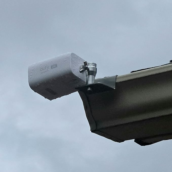 WiTi Gutter Mount for Eufy, Arlo Solar Panel , Adjustable Stainless Steel Mount Bracket to get Sun , No Drill Installation Compatible with Eufy S220 Camera