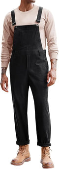 Runcati Mens Corduroy Bib Overalls Workwear Fashion Casual Jumpsuit Adjujstable Strap Romper Coverall