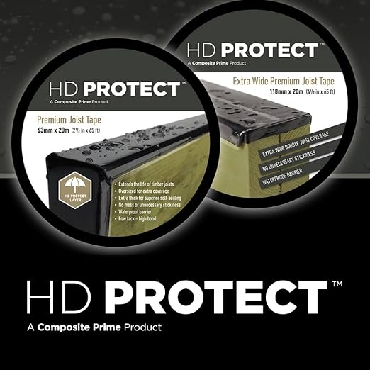 HD Protect Joist Tape for Decking, Waterproof Deck Joist Tape, Self-Adhesive Deck Tape with Anti-Rot for Decks & Beams