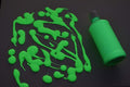 DirectGlow 16oz UV Blacklight Reactive Fluorescent Acrylic Paints (Lime Green)