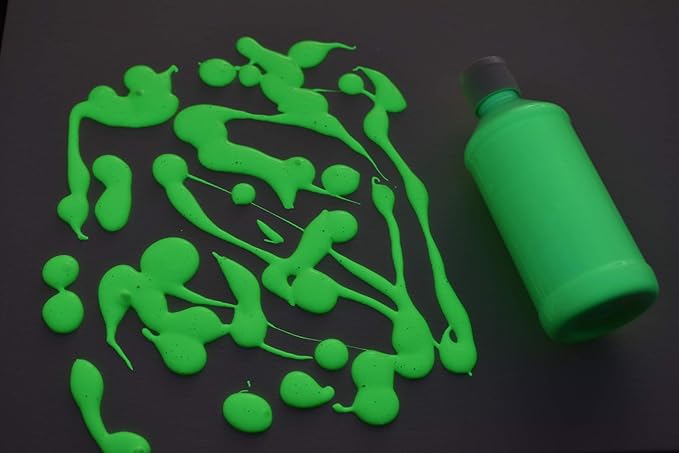 DirectGlow 16oz UV Blacklight Reactive Fluorescent Acrylic Paints (Lime Green)