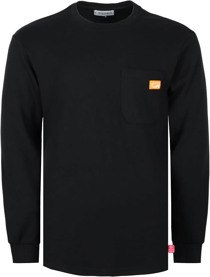 Titicaca FR Shirts Flame Resistant T Shirts 100% Cotton Men's Pre-Washed Fire Retardant T-Shirts
