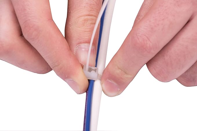 Gardner Bender 45-308SC Nylon Self-Cutting Cable Tie, 8 inch, 50 lb. Tensile, Twist-Off Tail, Zip Tie, 20 Pk., Natural White