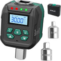 1/2" Drive Digital Torque Adapter Set with (1/4", 3/8") Sockets, ±2% Precision, 1-22 ft·lb Adjustable, Preset Torque Alarm, Compatible with Ratchet/Breaker Bar - Automotive, Industrial & DIY Use