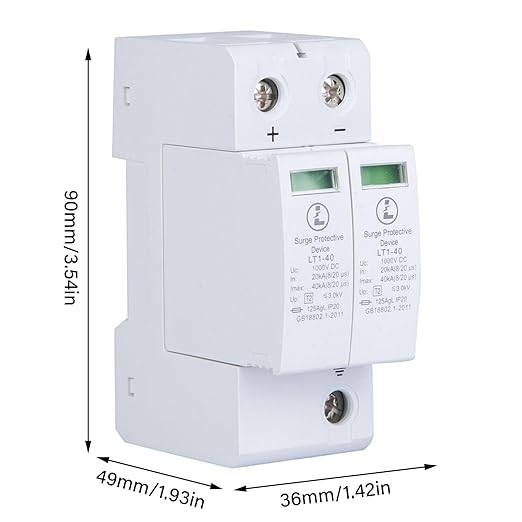 40KA Surge Protective Device, PC Flame Retardant Universal Surge Protection Device with 2P Installation Method for Circuit Breaker