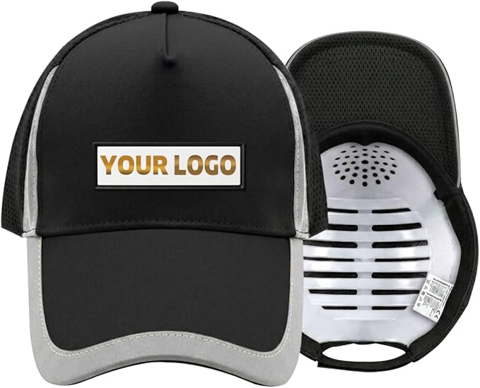 YOWESHOP Reflective Safety Baseball Cap Customize Logo with Removable PE Shell Hi-Vis Safety Work Hat