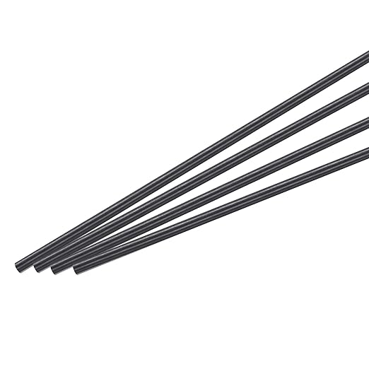 MECCANIXITY Carbon Fiber Rod, 6mm x 400mm Carbon Rod Bar for RC Airplane DIY Craft Kite Wing Tube Quadcopter Arm Repair Pack of 4