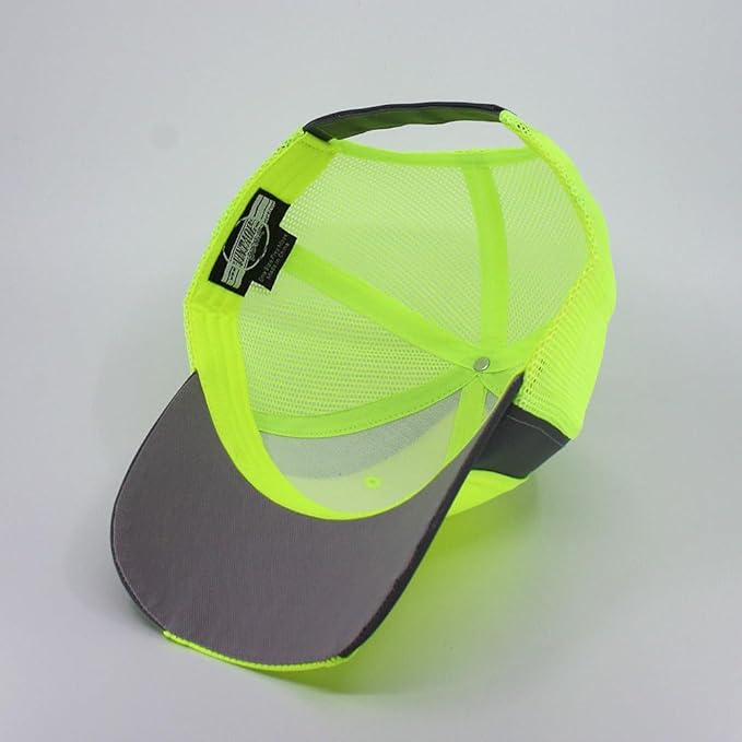 The Vintage Year Reflective High Visibility Piping Neon Polyester Twill Low Profile Structured Baseball Cap