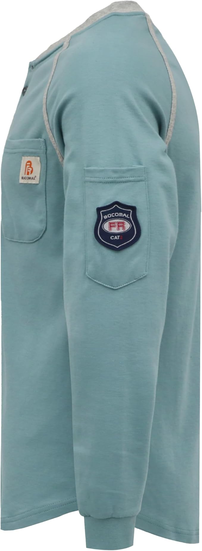 BOCOMAL FR Shirts 5.5oz Light Weight Henley and Short Sleeve Flame Resistant/Fire Retardant Clothing Shirt
