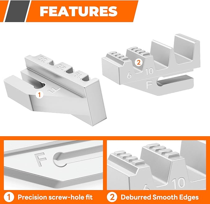 Crimping Die for Larger Diameter Ferrule Terminals - 10-2 AWG