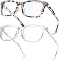 VISOONE Blue Light Blocking Glasses Square with Anti Computer Glare for Gaming Women and Men MONTANA