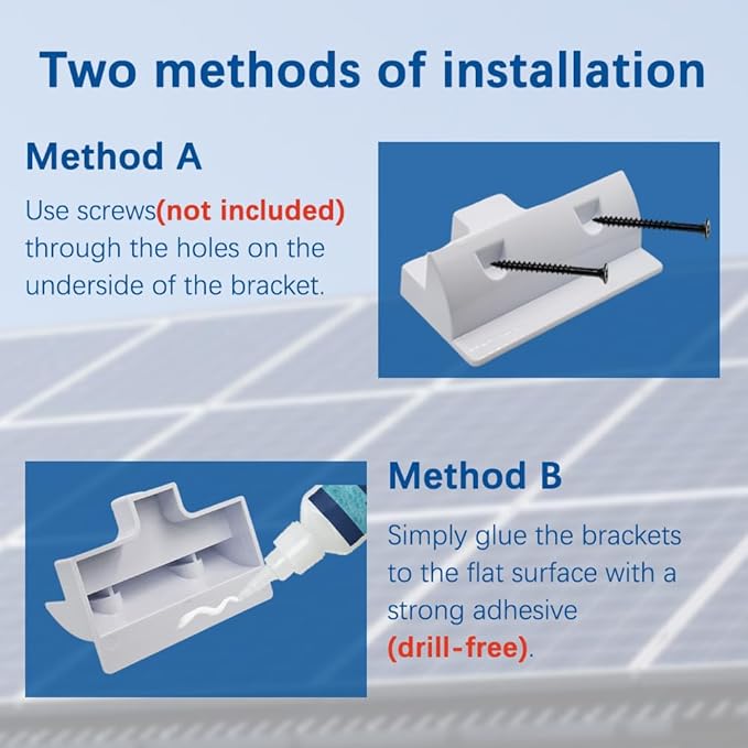 Solar Panel Mounting Bracket, 2pcs Corner Bracket Kit, Dill-Free, UV Resistant, for RV, Truck, Camper, Boat