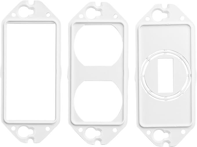 Sealproof 1-Gang Vertical Weatherproof Outdoor Metal Flat Outlet Cover, Single Gang Electrical Power Receptacle Protector, UL Listed, 4-in1, White