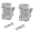 ZOOKOTO 2 PCS Solar Fuse Holder 30A 1000V DIN Rail Mount Fuse Holder 1 Pole White Plastic Housing with 10x38mm 2 Fuses 30A