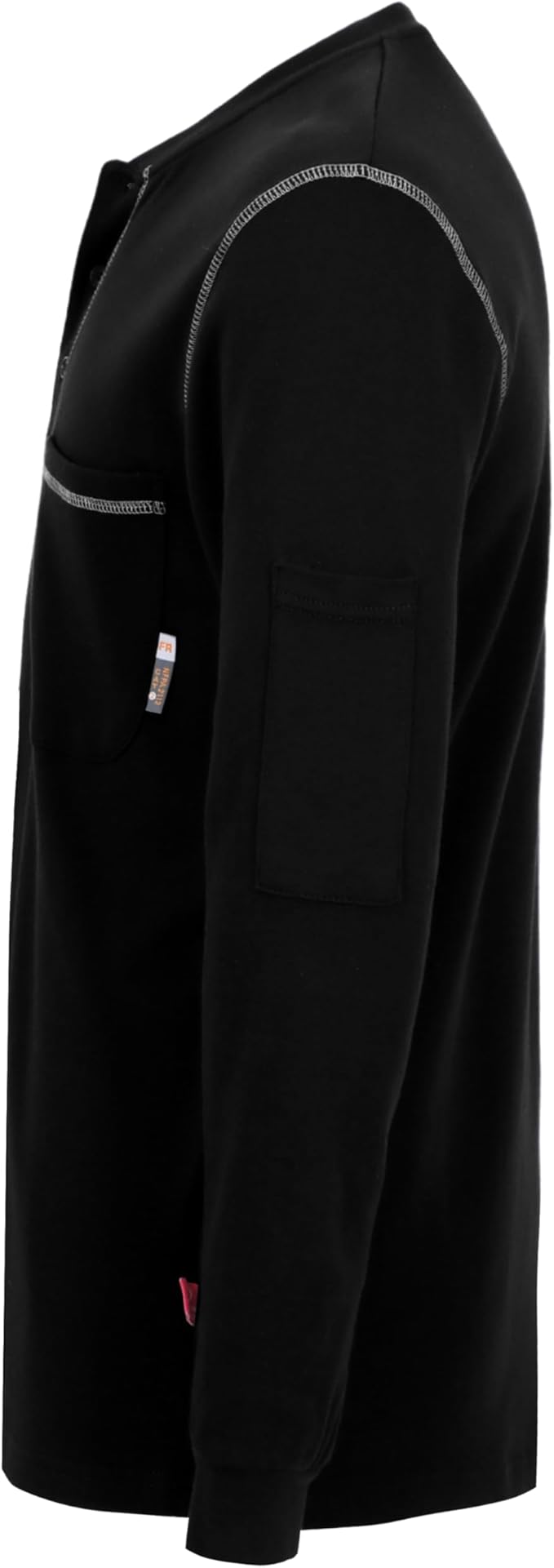 KONRECO FR Shirts for Men Long Sleeve 7oz Cotton Flame Resistant/Fire Retardant CAT2 Henley Shirt