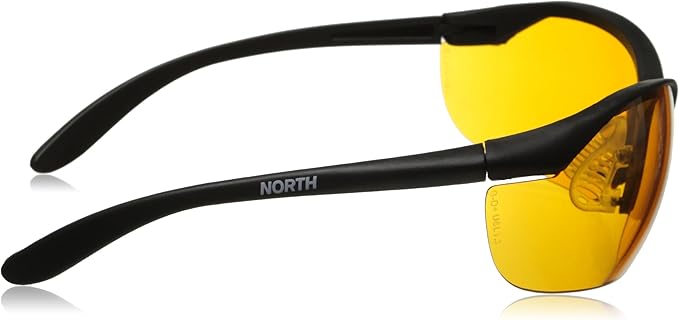 Howard Leight by Honeywell Vapor II Sharp-Shooter Anti-Glare Shooting Glasses, Orange Lens (R-01537),Black/Orange,Large