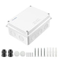 Waterproof Electrical Junction Box (5.9"x4.3"x2.8") with 10 Reserved Holes for Electronics - Sturdy ABS Plastic IP65 Dustproof Project Enclosure - White, (150x110x70mm)
