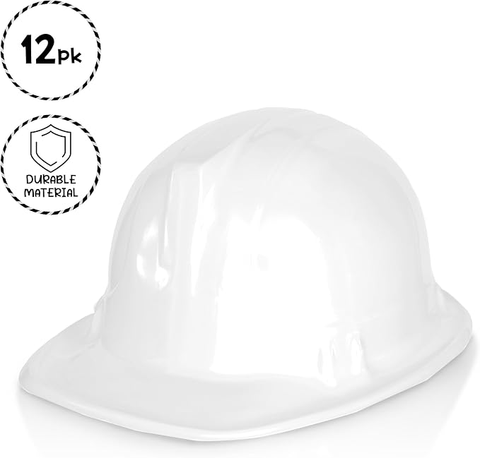 Windy City Novelties 12-Pack Construction Hats - Versatile Party Favors & Costume Accessories Kids Parties & Costume Props