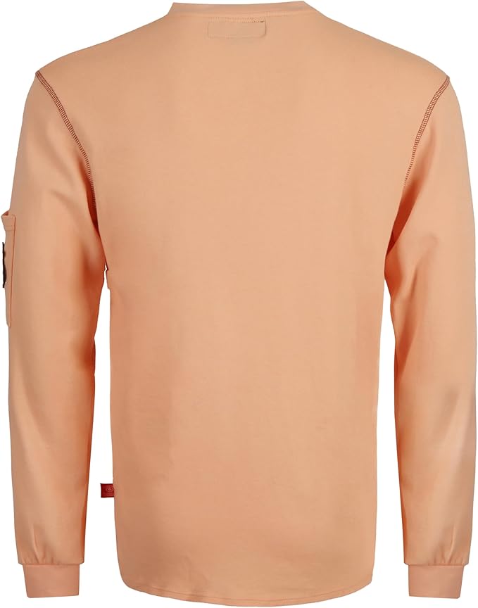 BOCOMAL FR Shirts Flame Resistant Henley Shirt NFPA2112/CAT2 7oz Men's Long Sleeve Fire Retardant Clothing