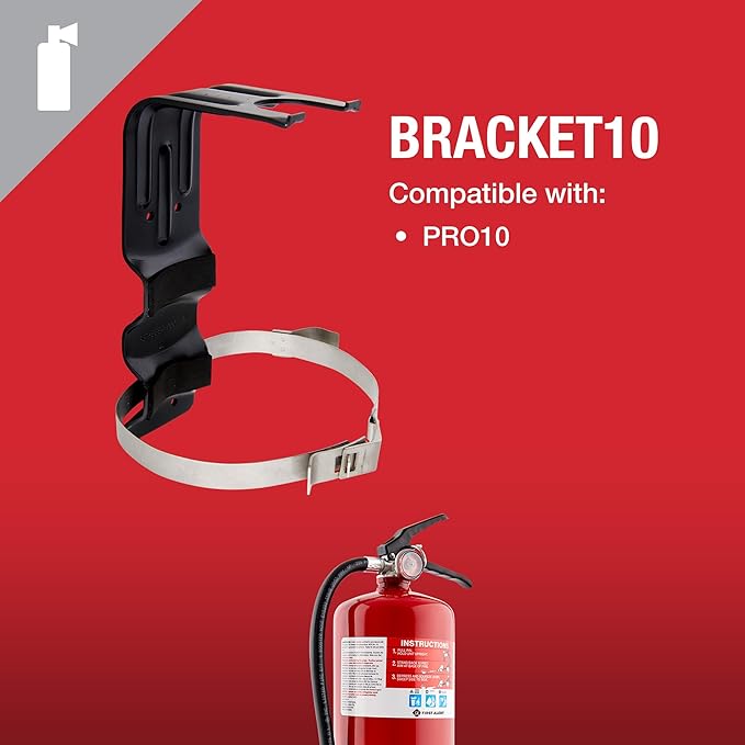 FIRST ALERT BRACKET10 Replacement Fire Extinguisher Bracket, Black