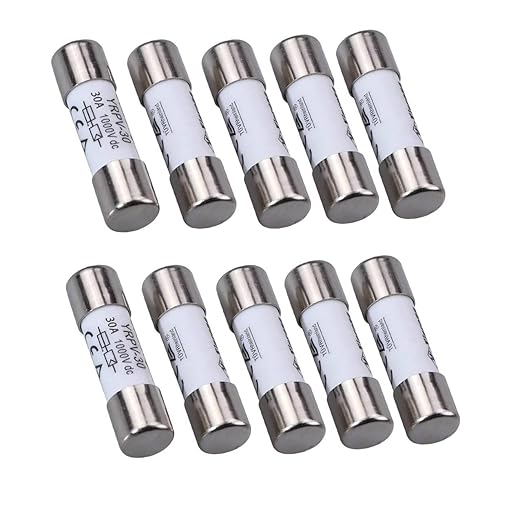 10 Pcs 10x38mm 1000V DC fusible Solar PV Photovoltaic Fuse 30A in line Fuse 30A CE UL:1000V DC In20A/40.3kA