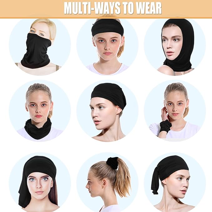 Neck Gaiter Bandana Face Mask: Sun Cooling Scarf Gator Cover Head for Men Women