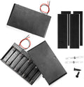 2PCS 12V (8 x 1.5V) 8AA Battery Holder Enclosures with Wire Leads and On/Off Switch Lid 12 Volt Battery Case with Hook Verclo and Solder Seal Wire Connectors